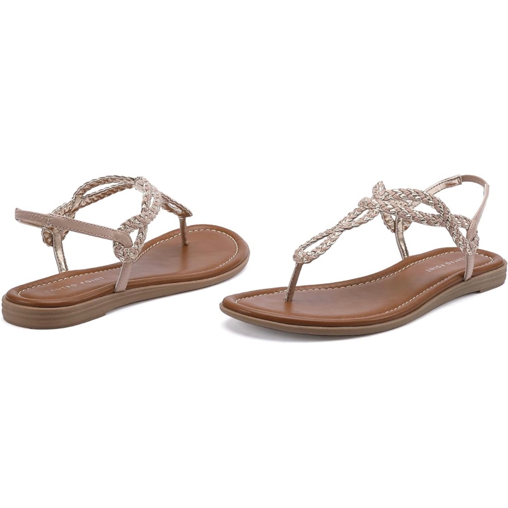 Centropoint | Braided T-Strap Thong Sandal Size 9
